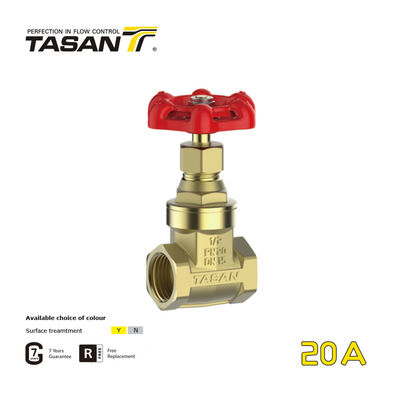 دستی DN15-100mm 1 Inch Brass Gate Valve PN20 برای سیستم لوله کشی 20A