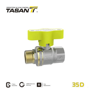 شیر توپی گاز برنجی PN5/72.5psi 35D