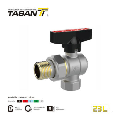 شیر توپی منیفولد برنجی زاویه ای 1 اینچی PN40/600psi 23L