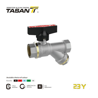 شیر توپی برنجی 1 اینچی PN40 600 Psi با صافی 23Y بدون نشتی