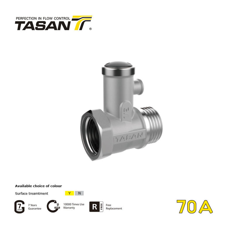 دریچه ایمنی برنجی جعلی دستی 1/2 اینچی برای سیستم گرمایش تجاری 70A