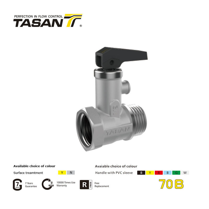 شیر ایمنی برنجی 1-11 بار غیر برگشتی 1 اینچ با دسته 70B