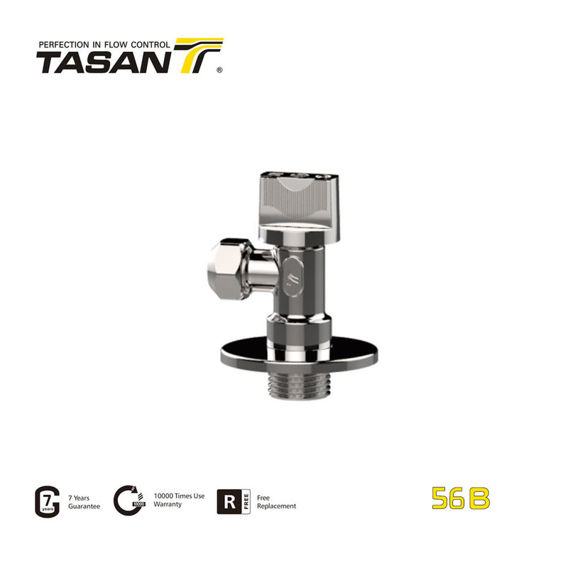 1/2 اینچ X 3/8 اینچ - 10 میلی متر دستی دریچه زاویه ای برنجی 145 Psi For Waterworks 56B