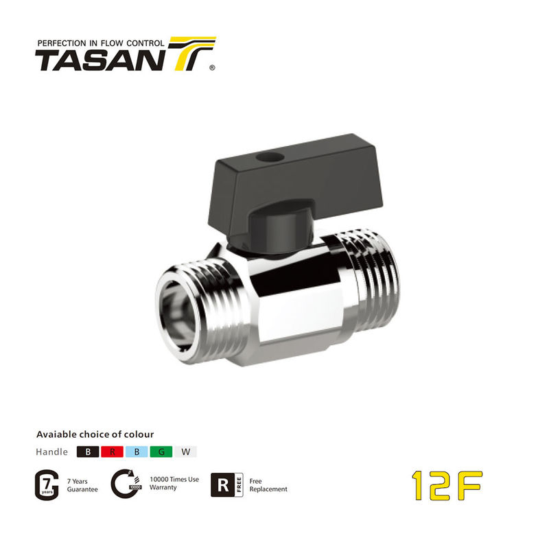شیر توپی کوچک برنجی 362.5Psi Pn 25 شیر توپی زن X نر 12F بدون تاول