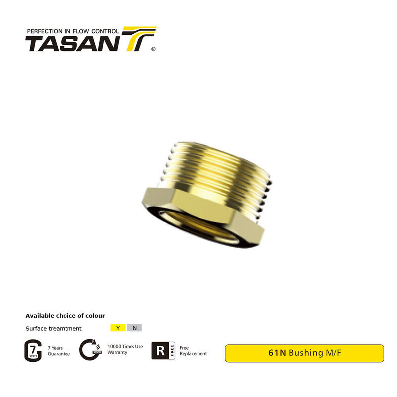 اتصالات لوله برنجی با کارایی بالا ISO 228 بوش های برنجی رزوه ای M/F 61N