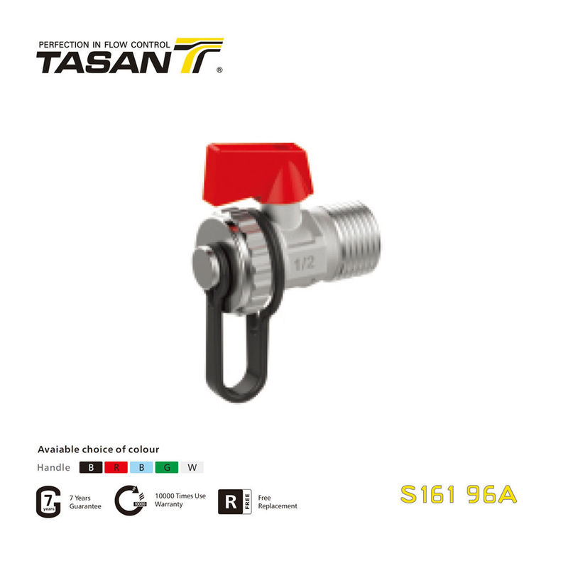 S161 96A برنجی سوپاپ گلوله ای دیگ نر ISO 228 رزوه 16 میله، 3/8''~1/2''